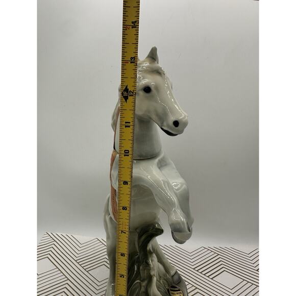 Vintage 1962 James Bean Painted Porcelain Horse Statue Decanter MCM - Picture 5 of 9
